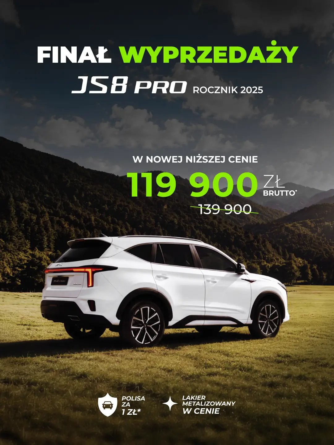 JAC JS8 PRO — oferta specjalna